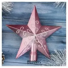 Наконечник "Звезда" завитушки 15 см розовая