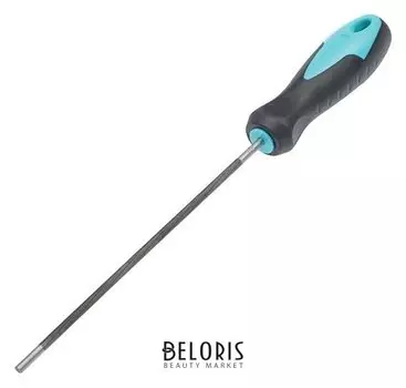 Напильник Tundra, для заточки цепей пил, круглый, 200 мм, D=4.8мм, №3, у10, 2К рукоятка