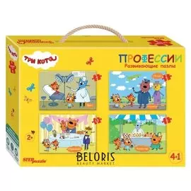 Напольный пазл 4 в 1 Три кота