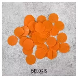 Наполнитель для шара "Конфетти круг" 2,5 см, бумага, цвет оранжевый, 500г