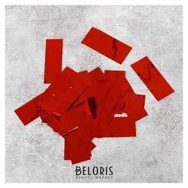 Наполнитель для шара "Конфетти прямоугольник" 5 см, фольга, цвет красный 500г