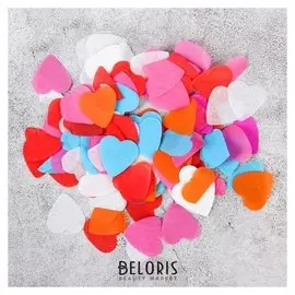 Наполнитель для шара "Конфетти сердца" 2,4 см, бумага, 500г