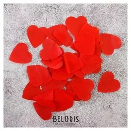 Наполнитель для шара "Конфетти сердца" 2,4 см, бумага, цвет красный, 500г