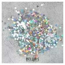 Наполнитель для шара «Конфетти шестиугольник», 3 мм, 10 г, цвет серебряный