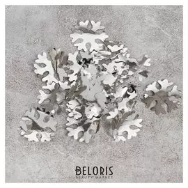 Наполнитель для шара "Конфетти снежинка" 3,5 см, фольга, цвет серебряный 500г