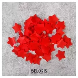 Наполнитель для шара «Конфетти звезды», 2 см, бумага, 500 г, цвет красный