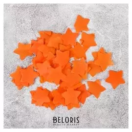 Наполнитель для шара "Конфетти звёзды", 2 см, 500 г, бумага, цвет оранжевый