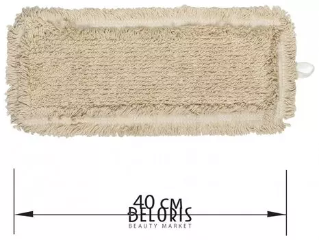 Насадка МОП плоская для швабры/держателя 40 см, уши/карманы (ТИП У/К), пробивной хлопок