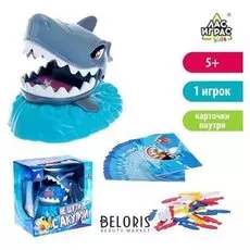 Настольная игра на ловкость Не шути с акулой пасть открывается