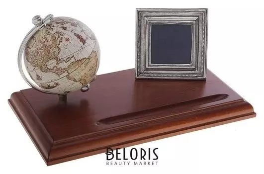Настольный набор с глобусом и фоторамкой 7x7 см