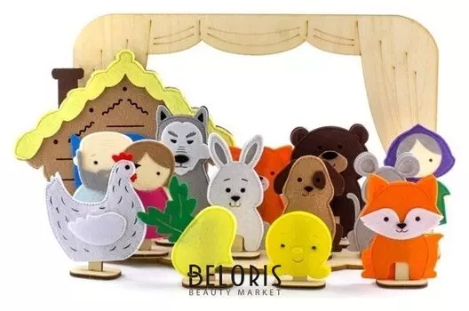 Настольный театр Набор 3 в 1 Колобок, Репка, Курочка Ряба