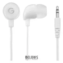 Наушники GAL Er-020wt, вакуумные, 95 дБ, 32 Ом, 3.5 мм, 1.2 м, белые