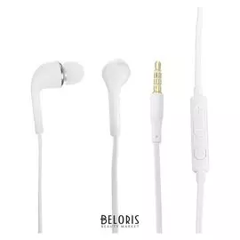 Наушники Oxion Hs230wh, вакуумные, микрофон, 100 дБ, 16 Ом, 3.5 мм, 1 м, белые