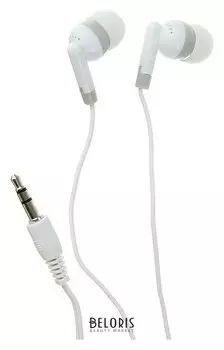 Наушники Perfeo Pf-pac-wht, вакуумные, 100 дБ, 16 Ом, 3.5 мм, 1.2 м, белые