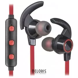 Наушники с микрофоном (гарнитура) DEFENDER OUTFIT B725, Bluetooth, беспроводные, черные с красным