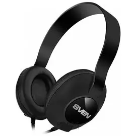 Наушники с микрофоном (гарнитура) SVEN AP-310M, провод 1,2 м, с оголовьем, черные