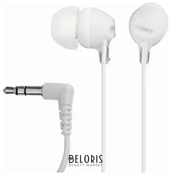 Наушники SONY MDR-EX15LP, проводные, 1,2 м, вкладыши, стерео, белые