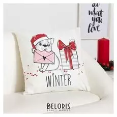 Наволочка декоративная этель «Подарок на новый год», размер 40х40 см