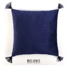 Наволочка декоративная «Этель» валенсия голубой океан с кисточками 40×40 см