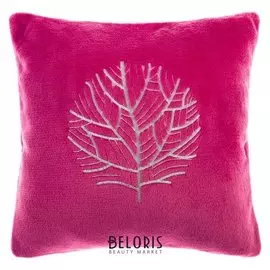 Наволочка "Этель" деревья, вишневая, р-р 40 х 40 см, 100 % п/э