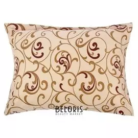 Наволочка вензель беж 50х70см с ушками, сатин 125г/м хл100%