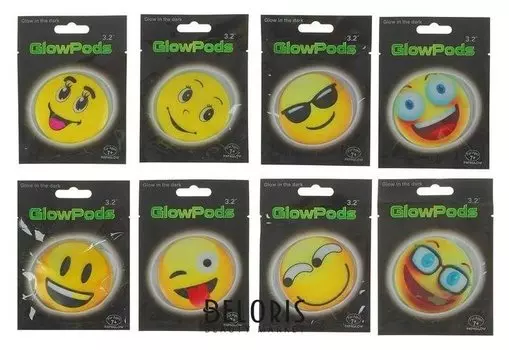 Неоновая наклейка "Рожицы", виды