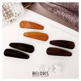 Невидимка для волос "Герти" (Набор 6 шт) 5,5 см дерево