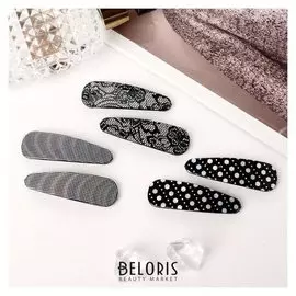 Невидимка для волос "Герти" (Набор 6 шт) 5,5 см диско