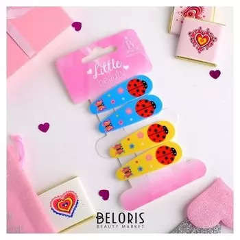 Невидимка для волос "Весёлый глянец" божьи коровки и бабочки