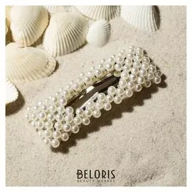 Невидимка для волос "Жемчужный рай" 6 см прямая