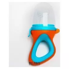 Ниблер силиконовый, цвет оранжевый/голубой