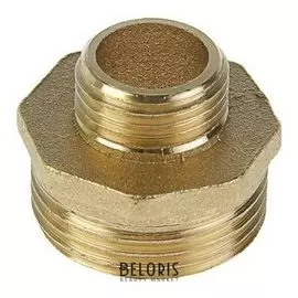 Ниппель переходной "Никифоров", 1" х 1/2", наружная резьба, латунь