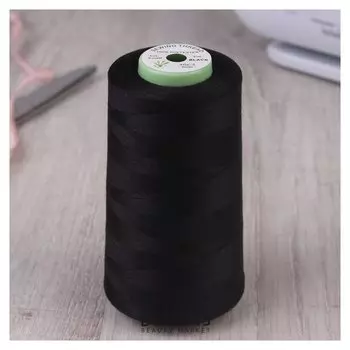 Нитки 40/2, 3100 м, цвет чёрный №1325