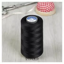 Нитки 50/2, 5000 м, цвет тёмно-серый №6816