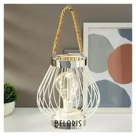 Ночник 16121/1 LED от батареек 3ааа белый с серебром 19х19х21 см