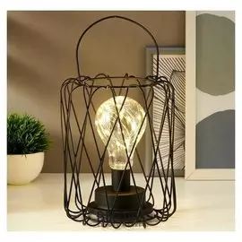 Ночник 16125/1 LED от батареек 3хаа черный 17х17х21 см