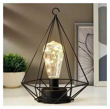 Ночник 16126/1 LED от батареек 3хаа черный 17,5х19,5х28 см