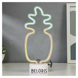 Ночник "Ананас" LED (Зеленый,желтый) USB белый 8х12,5х29,5 см