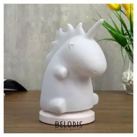 Ночник C USB "Единорог" LED RGB батарейки 3aaa белый 13x15xx20 см