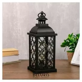 Ночник "Домашний фонарь" LED черный 13,5х13,5х39 см.