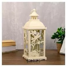 Ночник "Фонарь и природа" LED белый 13,5х13,5х39 см.