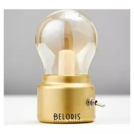 Ночник настольный 16058/1gd LED АКБ USB золото 5,8х5,8х11 см