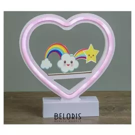 Ночник "Облачко, звёздочка и радуга" от 3ааа диодная лента 20х19х4,5 см