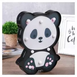 Ночник "Панда" 10хled батарейки 2хaa 20,5х2,8х23 см.