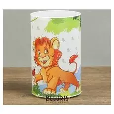 Ночник пластик "Лев и обезьяна" от батареек Cr2032х1 7,1х7,1х11,3 см