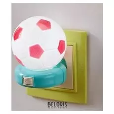 Ночник пластик от сети "Футбольный мяч" 8х5,5х5,5 см