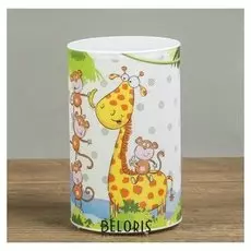 Ночник пластик "Жираф и обезьяны" от батареек Cr2032х1 7,1х7,1х11,3 см