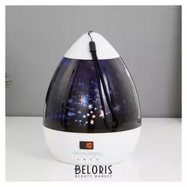 Ночник-проектор 16093/1 LED USB от батареек 4ааа бело-черный 14х14х11 см