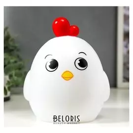 Ночник " птичка" LED от батареек 3хаа белый 11,5х13х18,5 см