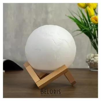 Ночник с ПДУ "Планета" RGB LED USB белый 12x12x11,5 см